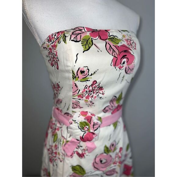 New! Women’s Floral Fit & Flare White/Pink Midi Dress 4 - Picture 2 of 13